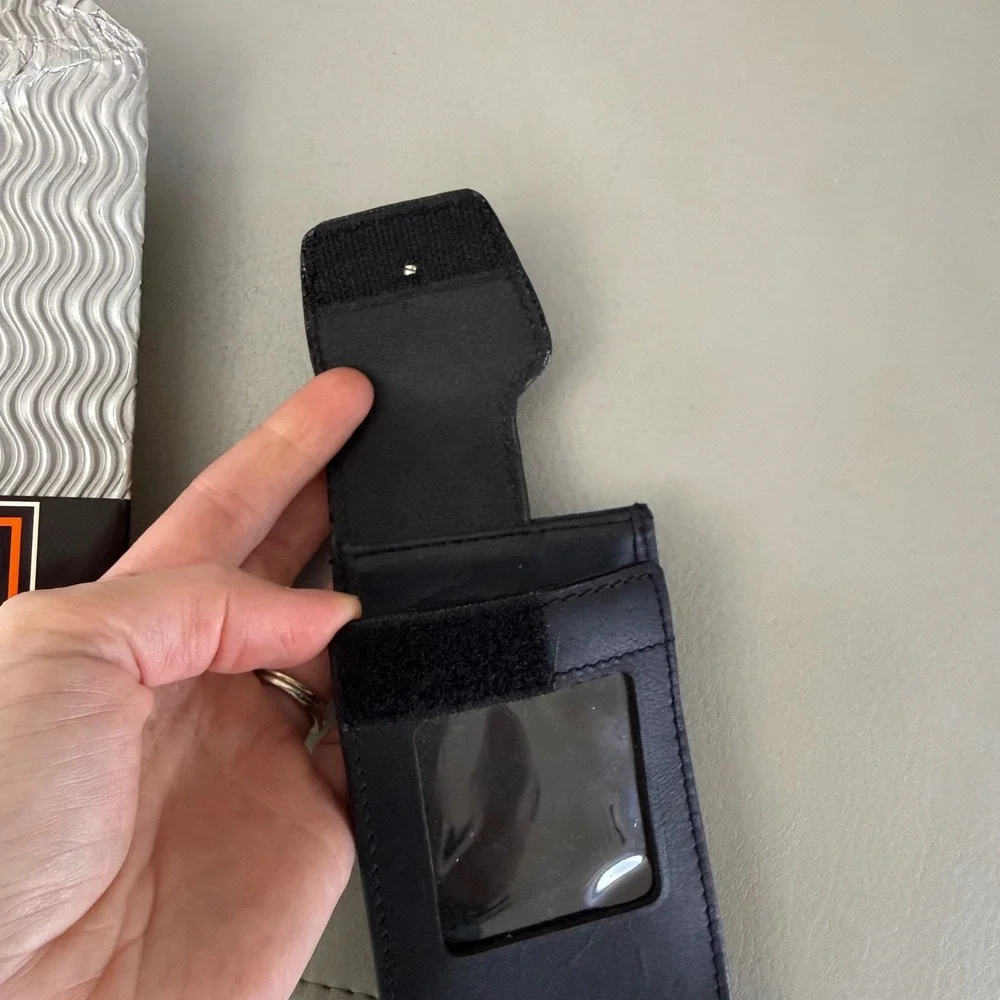 Harley-Davidson Black Leather Travelmate Phone Holder Belt‎ Clip Case 97640-02V